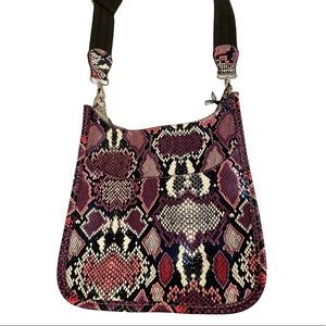 NWT Ahdorned NY Pink /Purple Leather Crossbody
